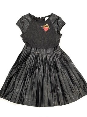 Disney Store Authentic Descendants 3 Evie Faux Leather Pleated Dress